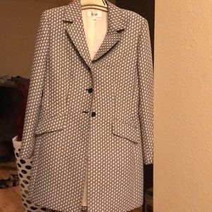 Le Suit blazer. Black and grey print.